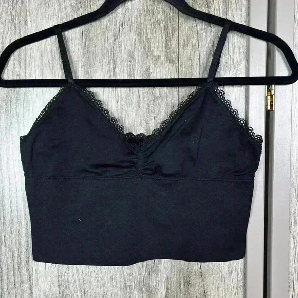 Free People Intimately Bralette Medium Black Color Adjustable Straps Sz M - Picture 1 of 5